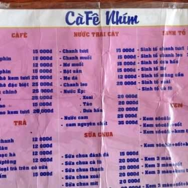Thực đơn- Nhím Cafe - Quang Trung
