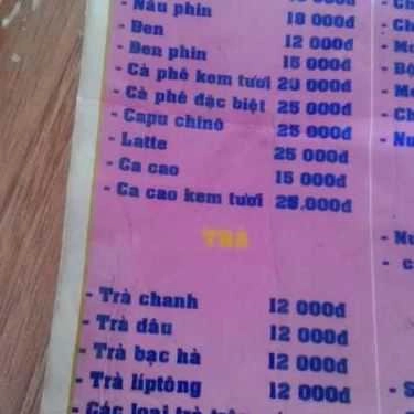 Thực đơn- Nhím Cafe - Quang Trung