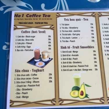 Thực đơn- No1. Coffee & Tea - Ngõ Gạch