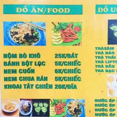 Thực đơn- Ăn vặt Nộm Vân - Chợ Vĩnh Hồ