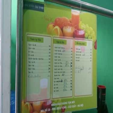 Thực đơn- Ăn vặt Nước Ép Hoa Quả Nguyên Chất