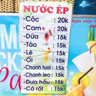 Thực đơn- Ăn vặt Nước Ép Trái Cây - Chợ Vĩnh Hồ