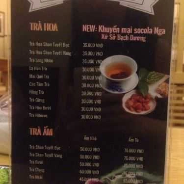 Thực đơn- Cafe OCha Teahouse