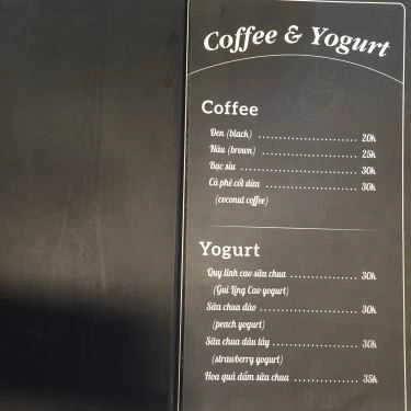Thực đơn- O Coffee Boom