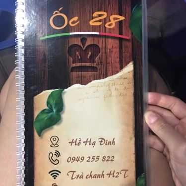 Thực đơn- Ăn vặt Ốc 28 - Khương Đình