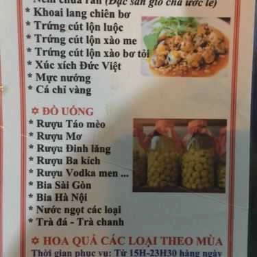 Thực đơn- Ăn vặt Ốc Miền Trung - Quan Nhân