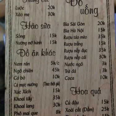 Thực đơn- Ăn vặt Ốc Nóng & Trứng Cút Lộn - Ngõ Xưởng Phim