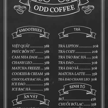 Thực đơn- ODD Board Game Cafe