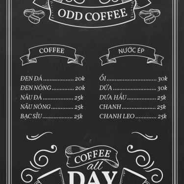 Thực đơn- ODD Board Game Cafe