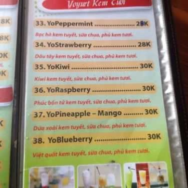 Thực đơn- Oh La La Cafe - Lê Lai