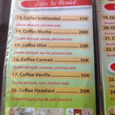 Thực đơn- Oh La La Cafe - Lê Lai