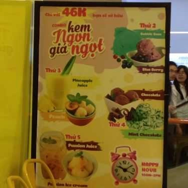 Thực đơn- Cafe OhGee Gelato -  Vincom Center Nguyễn Chí Thanh
