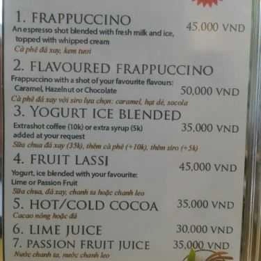 Thực đơn- Oriberry Coffee - Ấu Triệu