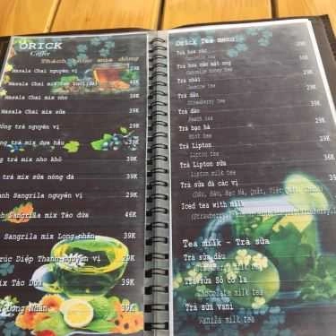 Thực đơn- ORICK Coffee
