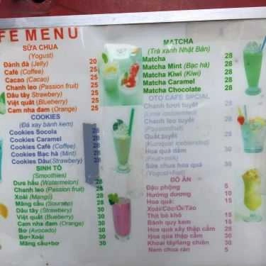 Thực đơn- OTO Cafe - Hàm Nghi