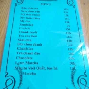 Thực đơn- Ozone - Coffee & Fastfood - Hồng Mai