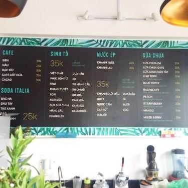 Thực đơn- Cafe Palm House - Juice Bar