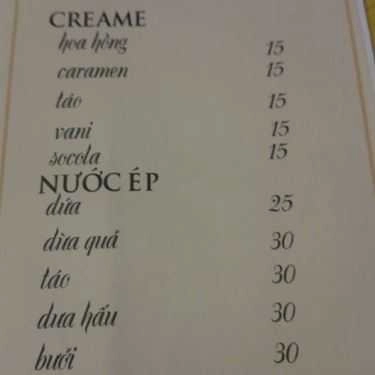Thực đơn- Cafe Pan Cream & Drinks