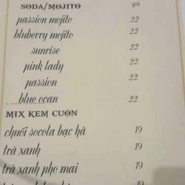 Thực đơn- Cafe Pan Cream & Drinks