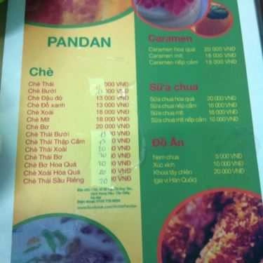 Thực đơn- Cafe Panda - Duy Tân