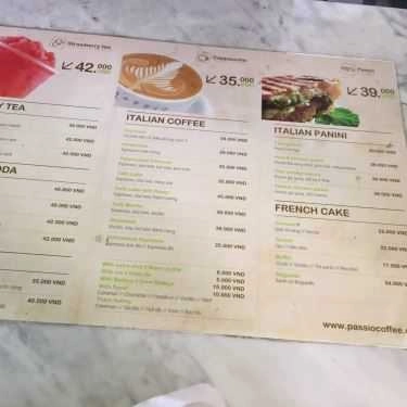 Thực đơn- Passio Coffee - Lạc Long Quân
