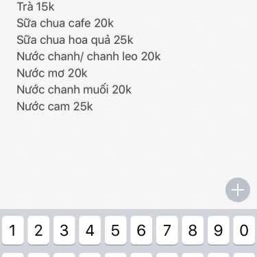 Thực đơn- Phương Nga Cafe
