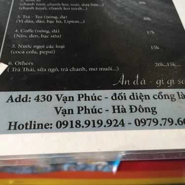 Thực đơn- Nhà Hàng Pizza Box - Vạn Phúc