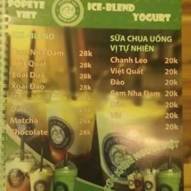 Thực đơn- Popeye Viet - Coffee & Drink