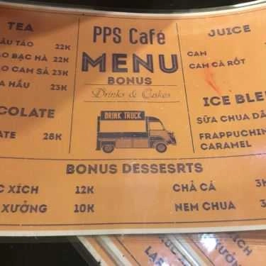 Thực đơn- PPS Cafe