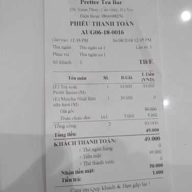Tổng hợp- Cafe Prettee Tea Bar