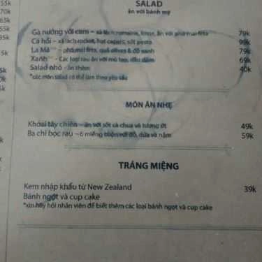 Thực đơn- Qbik Cafe - Nguyễn Công Hoan