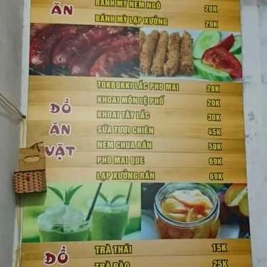 Thực đơn- Cafe Ngáo's Quà Vặt