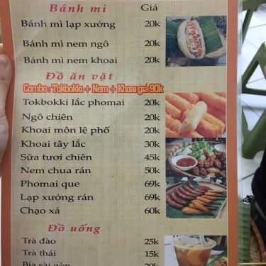 Thực đơn- Cafe Ngáo's Quà Vặt