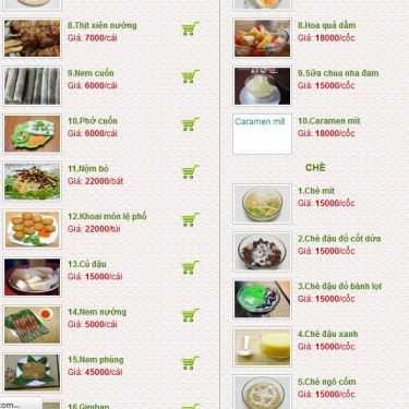 Thực đơn- Ăn vặt Quà Vặt - Shop Online