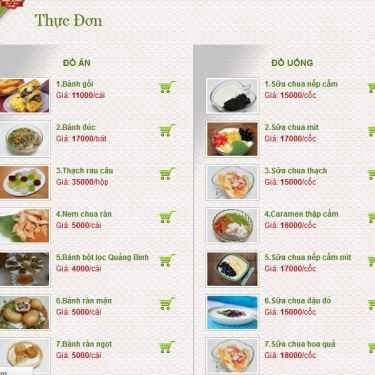 Thực đơn- Ăn vặt Quà Vặt - Shop Online