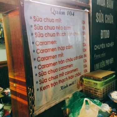 Thực đơn- Ăn vặt Quán 104 - Sữa Chua, Caramen & Kem
