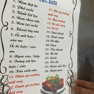 Thực đơn- Quán Ăn Vặt - Nguyễn Quý Đức
