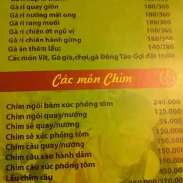 Thực đơn- Nhà Hàng Quán B19 - Ngon Và Ngon