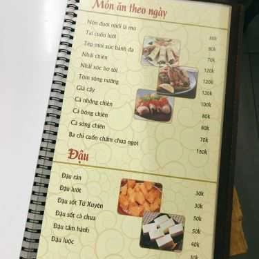 Thực đơn- Quán Nhậu Quán Béo - Bia Hơi & Các Món Nhậu