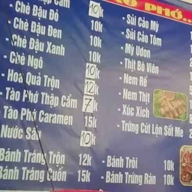 Thực đơn- Ăn vặt Chè & Tào Phớ - Đại Học Thương Mại