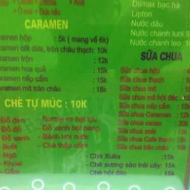 Thực đơn- Cafe Quán Cỏ Ba Lá - Xuân La
