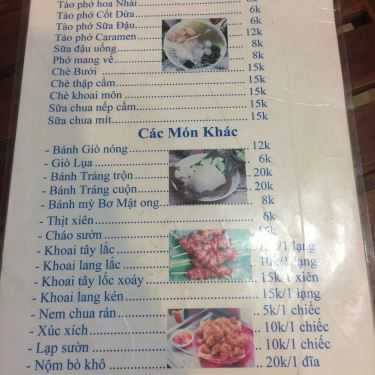 Thực đơn- Ăn Vặt Hiền Anh
