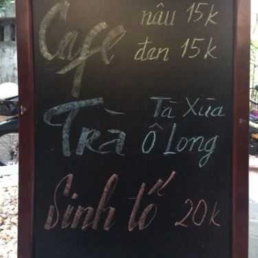 Thực đơn- Cafe Quán Kẻ Cót - Yên Hòa