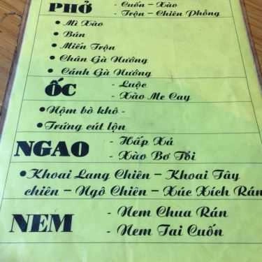 Thực đơn- Quán Ăn Vặt - Nguyễn Quý Đức