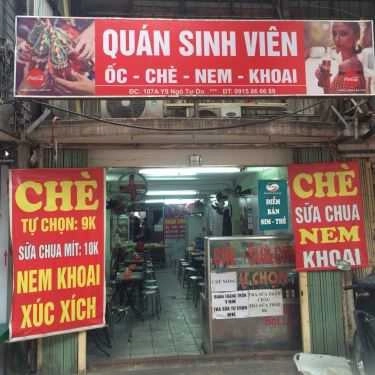 Thực đơn- Quán Sinh Viên - Ốc, Chè & Các Món Ăn Vặt