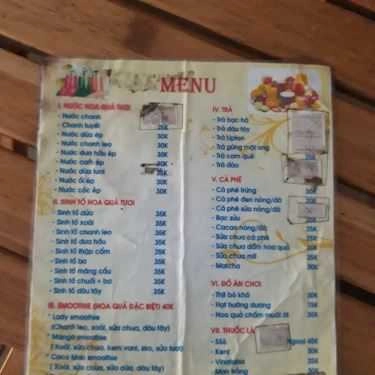 Thực đơn- Quyên Cafe - Võ Thị Sáu