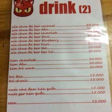 Thực đơn- Cafe Redcat Food & Drink