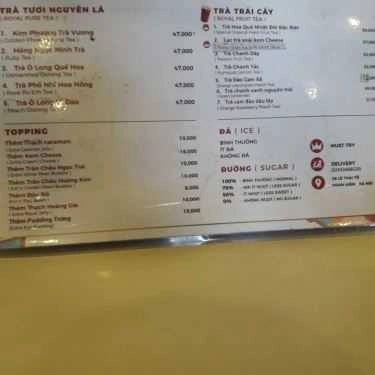 Thực đơn- Cafe Royaltea Flagship Store - Trà Sữa Đài Loan