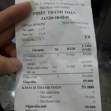 Thực đơn- Cafe Royaltea - Phố Huế