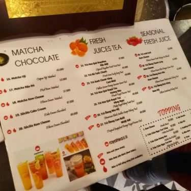 Thực đơn- Cafe Royaltea - Lò Đúc
